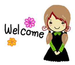 Cute vintage women sticker #1803556