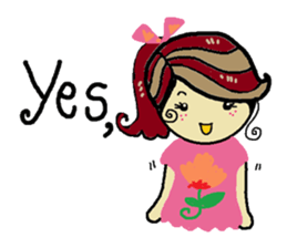 Cute vintage women sticker #1803559