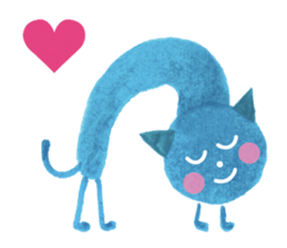 Blue Cat Thanks sticker #1804312