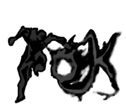 Sticker of ninja and samurai sticker #1804912