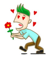 Mr. green hair & sleepy cat (Eng) sticker #1804961