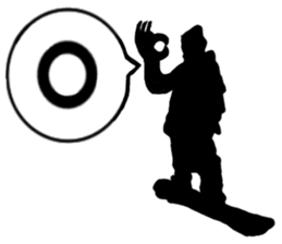 SNOWBOARDING Silhouette sticker #1805110