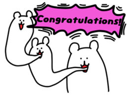 Shout of the white bear(English ver.) sticker #1805883