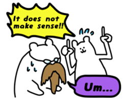 Shout of the white bear(English ver.) sticker #1805920