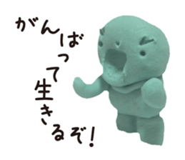 Cheerful clay doll sticker #1806574