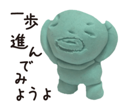 Cheerful clay doll sticker #1806576