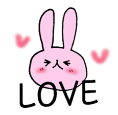 pretty rabbit Usatan sticker #1807014