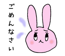 pretty rabbit Usatan sticker #1807018