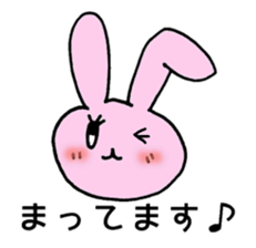 pretty rabbit Usatan sticker #1807028