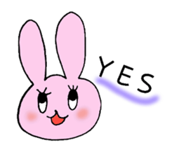 pretty rabbit Usatan sticker #1807035