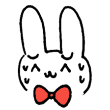 a worried look rabbit sticker sticker #1812081