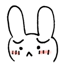 a worried look rabbit sticker sticker #1812082