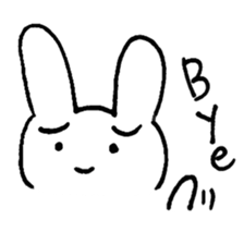 a worried look rabbit sticker sticker #1812083