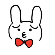 a worried look rabbit sticker sticker #1812084