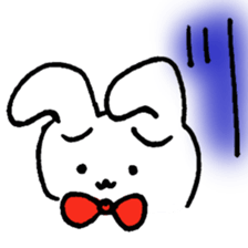 a worried look rabbit sticker sticker #1812086