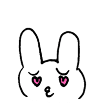 a worried look rabbit sticker sticker #1812087