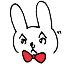 a worried look rabbit sticker sticker #1812088