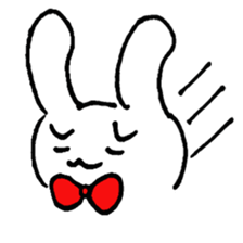 a worried look rabbit sticker sticker #1812090