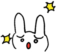 a worried look rabbit sticker sticker #1812091