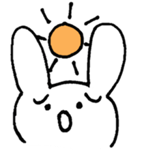 a worried look rabbit sticker sticker #1812093