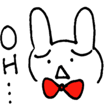 a worried look rabbit sticker sticker #1812094