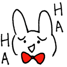 a worried look rabbit sticker sticker #1812095
