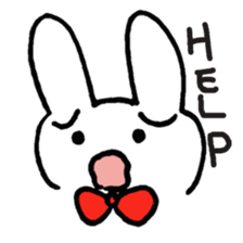 a worried look rabbit sticker sticker #1812096
