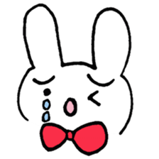 a worried look rabbit sticker sticker #1812097