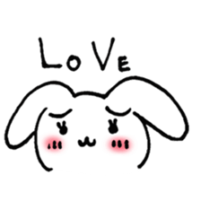 a worried look rabbit sticker sticker #1812099