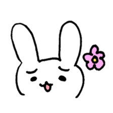 a worried look rabbit sticker sticker #1812100