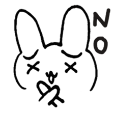 a worried look rabbit sticker sticker #1812103
