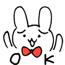a worried look rabbit sticker sticker #1812104