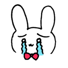 a worried look rabbit sticker sticker #1812105