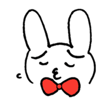 a worried look rabbit sticker sticker #1812106