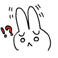 a worried look rabbit sticker sticker #1812107
