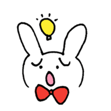 a worried look rabbit sticker sticker #1812108