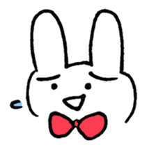 a worried look rabbit sticker sticker #1812110
