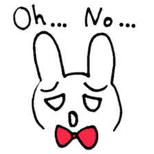 a worried look rabbit sticker sticker #1812111