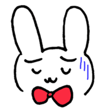 a worried look rabbit sticker sticker #1812114