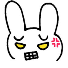 a worried look rabbit sticker sticker #1812115