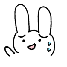 a worried look rabbit sticker sticker #1812116