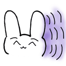 a worried look rabbit sticker sticker #1812117