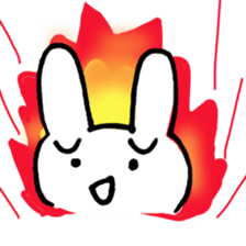 a worried look rabbit sticker sticker #1812119