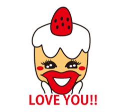 Candy and cake and garlic sticker #1814502