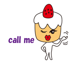 Candy and cake and garlic sticker #1814505