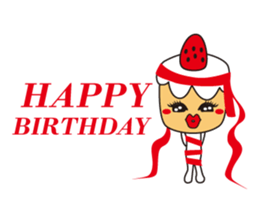 Candy and cake and garlic sticker #1814509