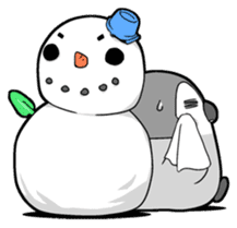 Pesoguin in fall and winter sticker #1815673