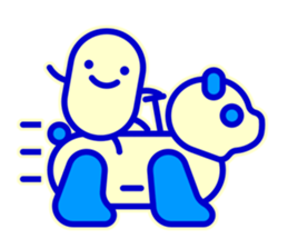 Smile Blue Sticker sticker #1816019