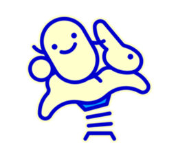 Smile Blue Sticker sticker #1816020