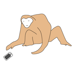 Gibbon sticker #1818542